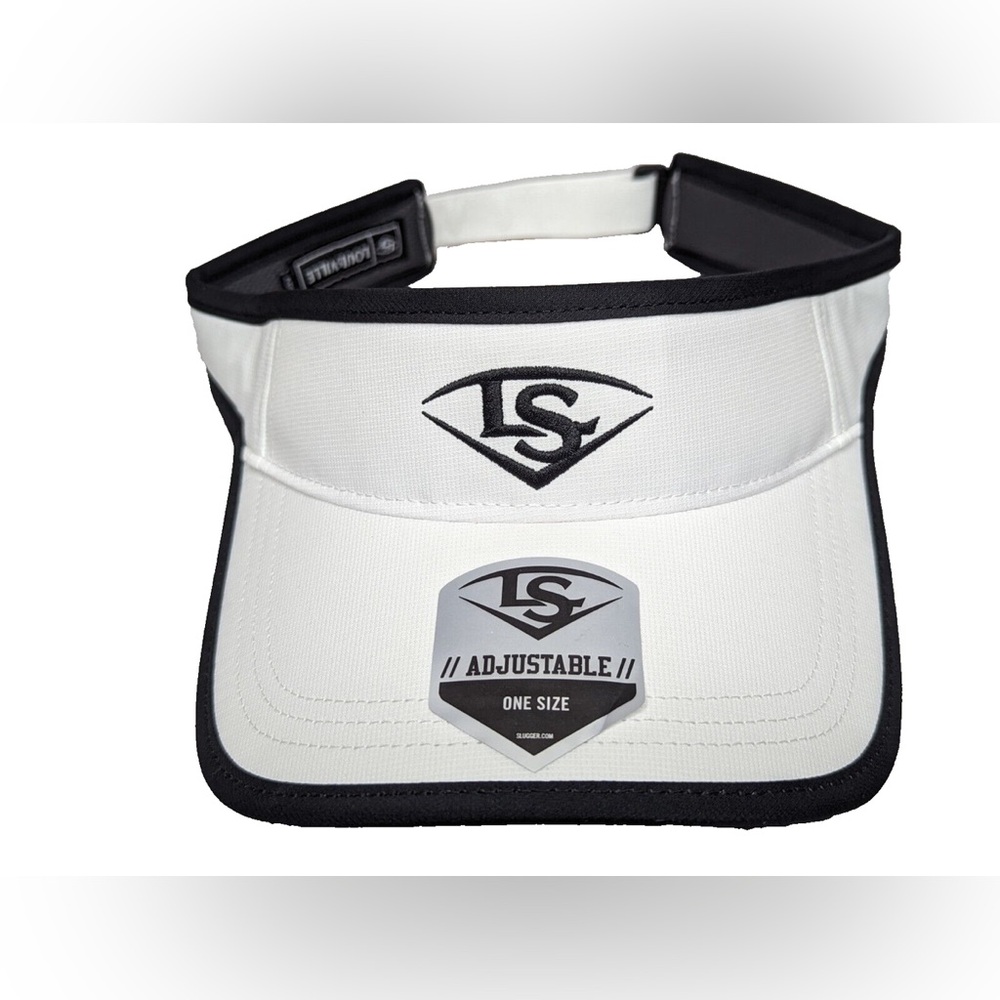 Louisville Slugger Adjustable Visor Hat Adult Size Baseball Softball WHITE - New